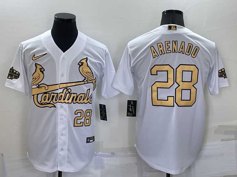 St Louis Cardinals #28 Nolan Arenado Number White 2022 All Star Stitched Cool Base Nike Jersey,We sell and wholesale St Louis Cardinals #28 Nolan Arenado Number White 2022 All Star Stitched Cool Base Nike Jersey on line form chian!
